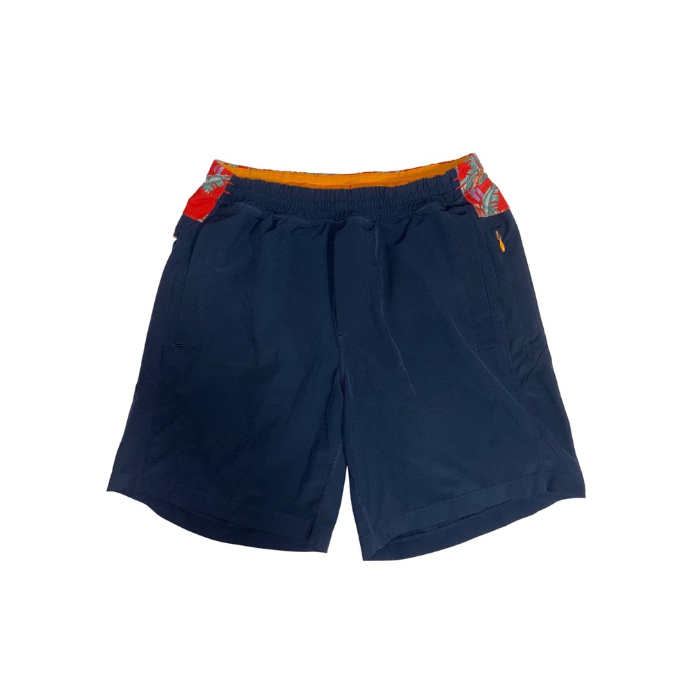 BIRDDOGS Gym Shorts Mens S Navy Blue Tomas Cruz Parrot Lined Athletic Workout